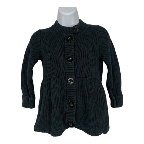 American Eagle Outfitters Womens Dark Gray Knit Button-Up Cardigan Sweater M - Picture 1 of 7